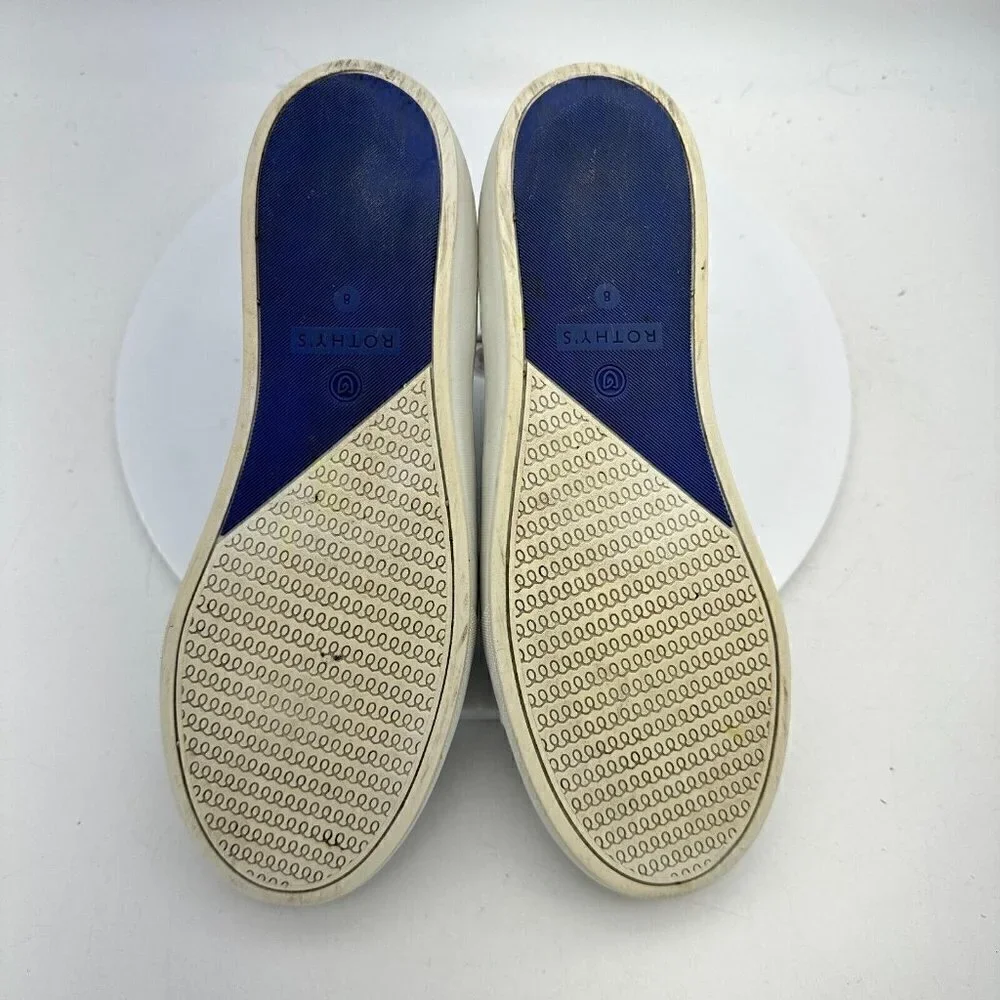 Rothys The Original Slip On Sneaker Bright White Women Comfort Shoes Size 8